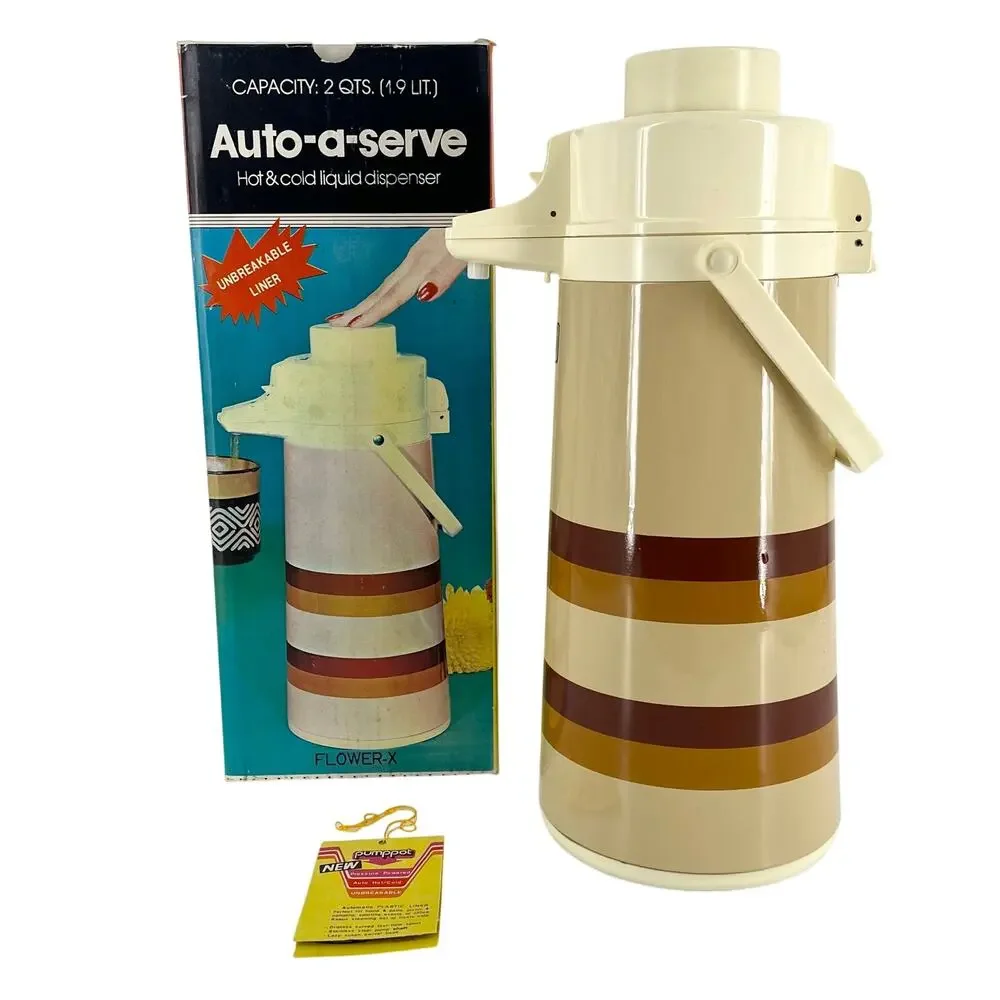 70s PumpPot beverage dispenser 2 qt 1970s vintage